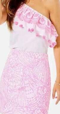 NWT Lilly Pulitzer Adeline Skirt Pelican Pink Sea Cups. Size 4